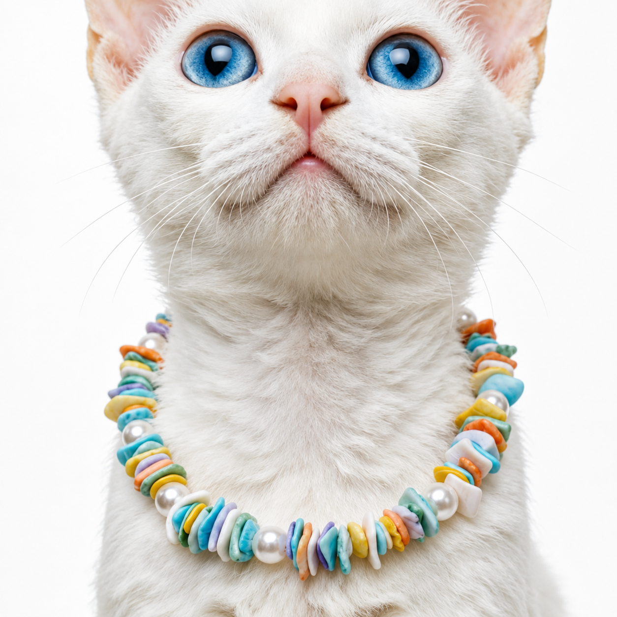 Rainbow Sunshine Shell Pet Necklace