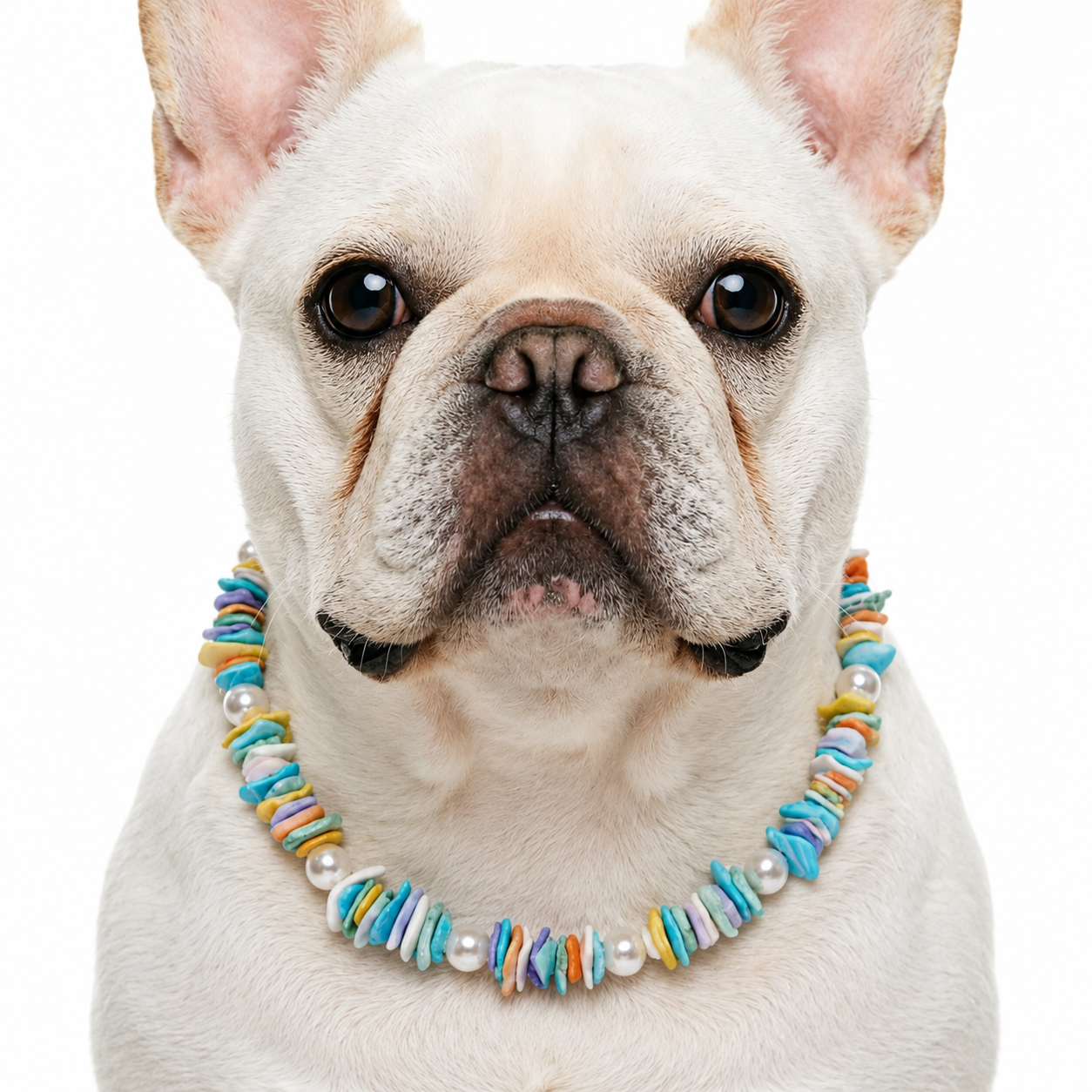 Rainbow Sunshine Shell Pet Necklace