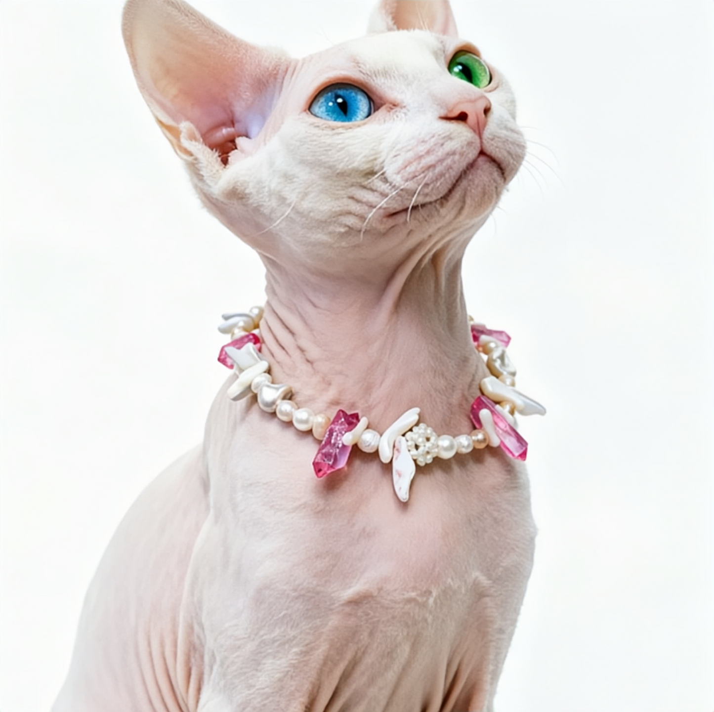 Verdant Luxe Crystal Pet Necklace