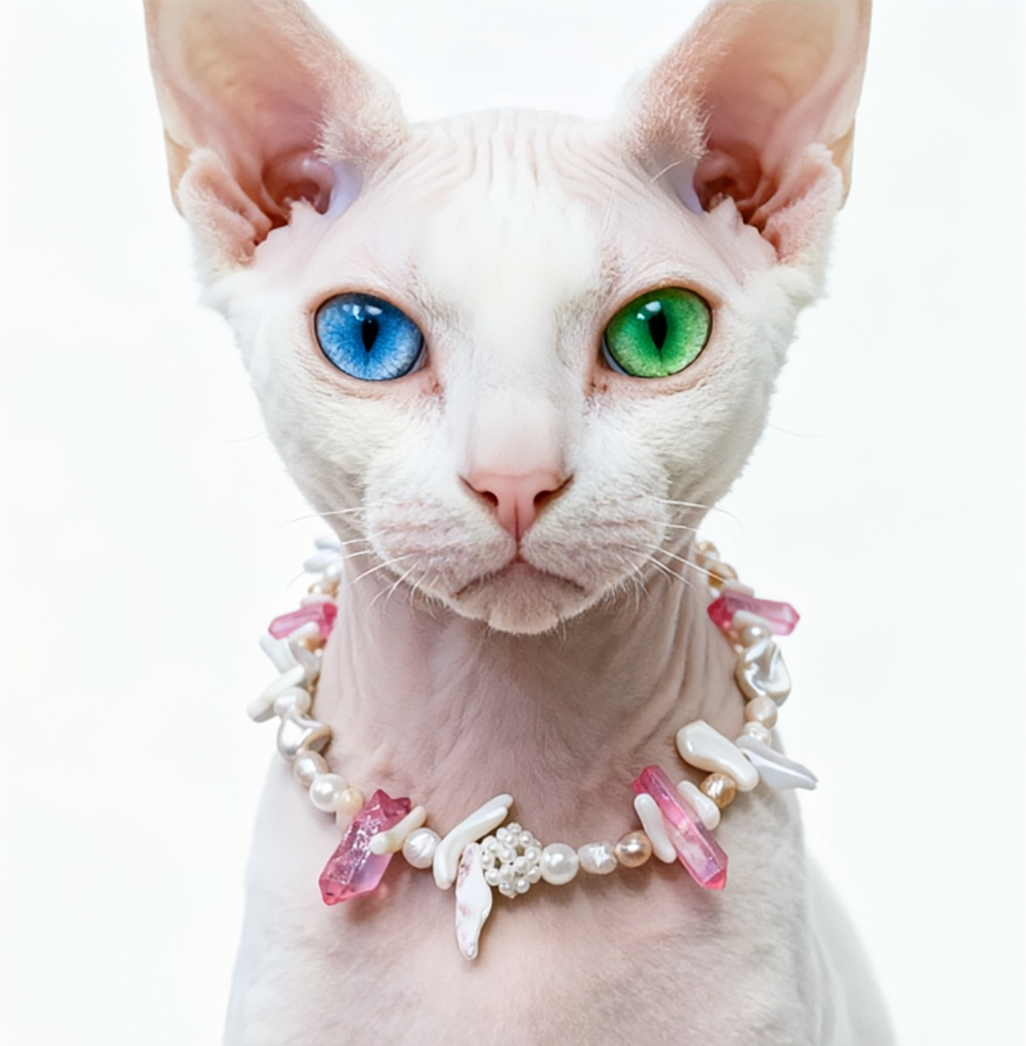 Verdant Luxe Crystal Pet Necklace